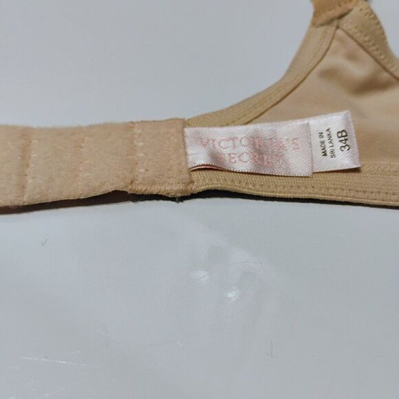 Victorias Secret Like New 34B Y2K Vintage Unlined Full Cups Underwire Tan - Picture 8 of 12